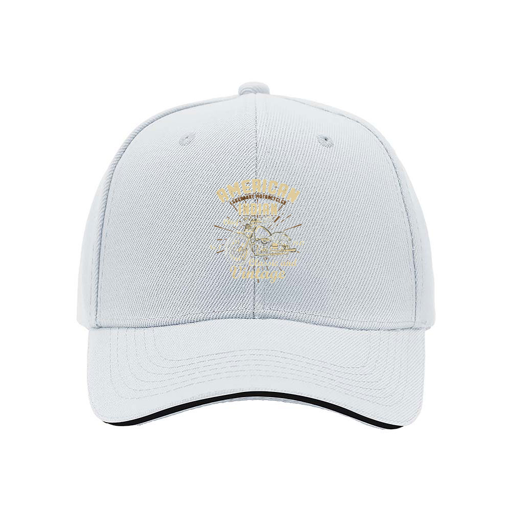 American Indian Motorcycle Classic Vintage Men's Baseball Cap - Image 5