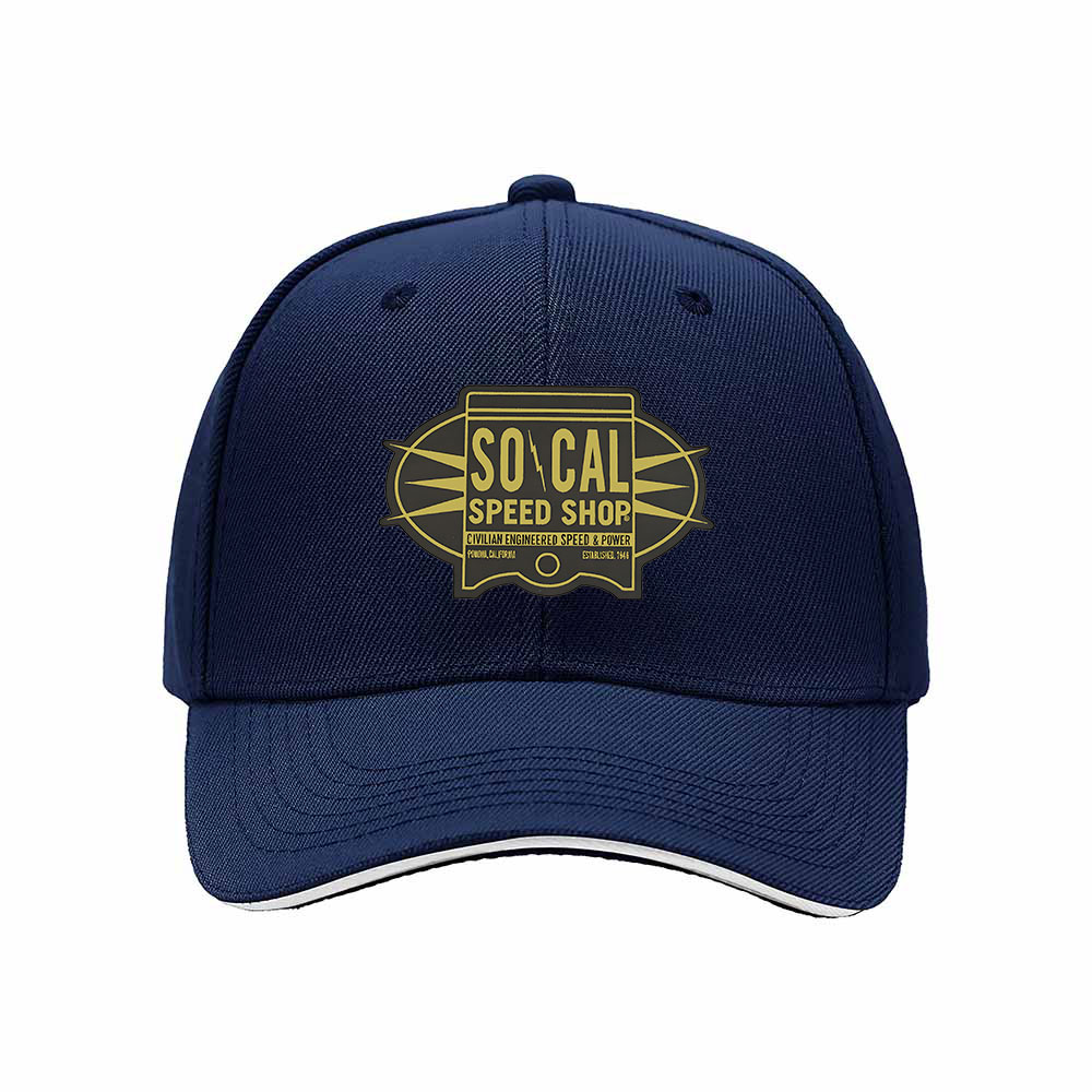 So Cal Speed Shop Men's Baseball Cap Black Gold Logo Hat Gift - Image 2