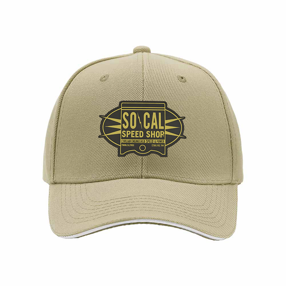So Cal Speed Shop Men's Baseball Cap Black Gold Logo Hat Gift - Image 4