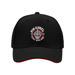 Black Baseball Cap with Skeleton Hand Design for Men Women Gift Fashion Hat