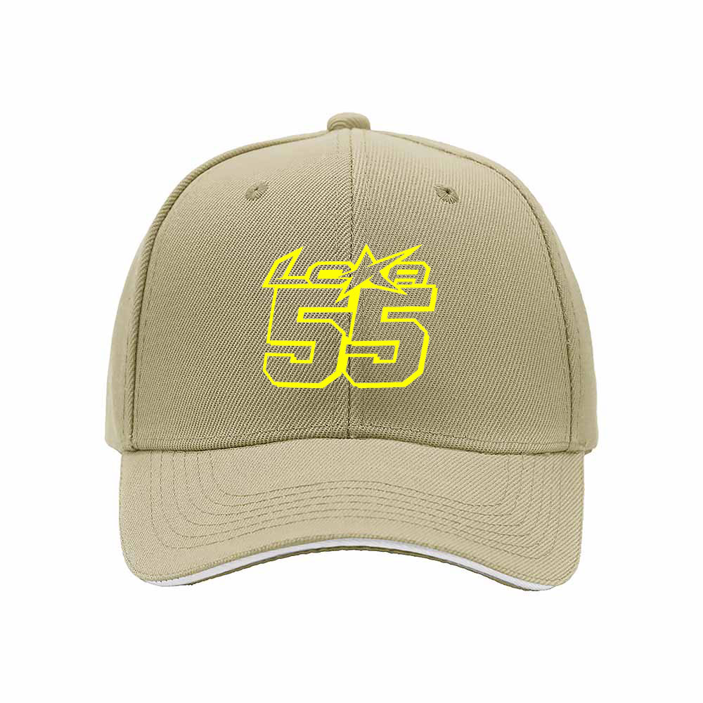 Black Baseball Cap with Yellow 55 Logo Men's Women's Adjustable Hat Gift for Sports Fans - Image 4