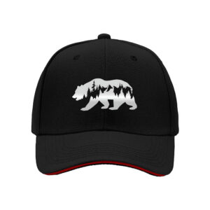 Bear Mountain Forest Mens Baseball Cap Gift Outdoor Adventure
