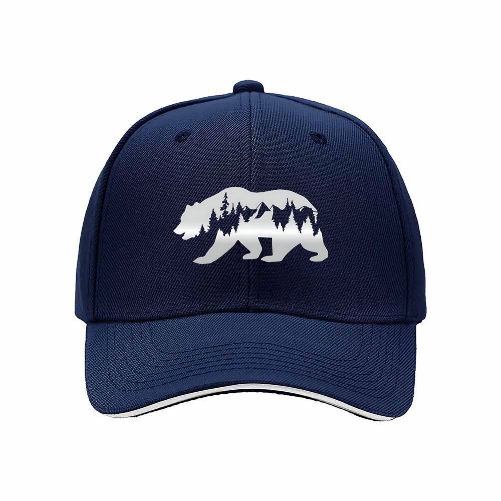 Bear Mountain Forest Mens Baseball Cap Gift Outdoor Adventure - Image 2