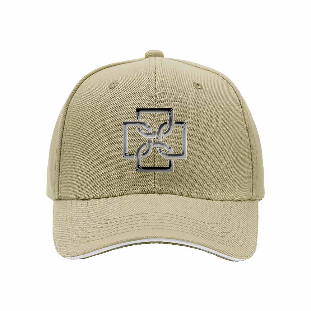 Men's Baseball Cap with Metal Chain Logo Design Black Hat Gift - Image 4