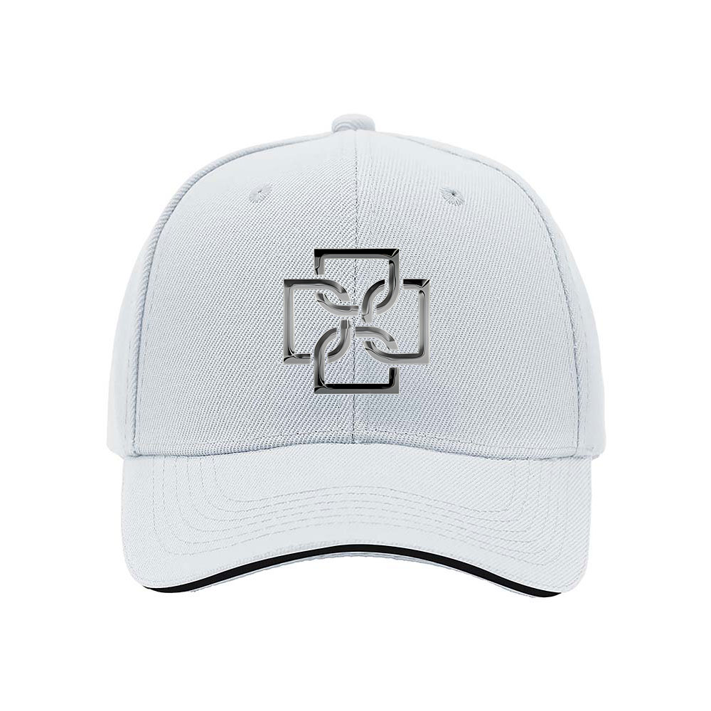Men's Baseball Cap with Metal Chain Logo Design Black Hat Gift - Image 5