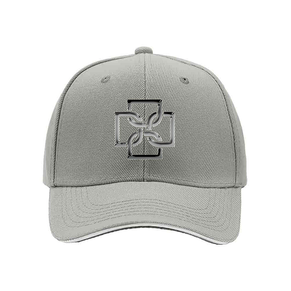 Men's Baseball Cap with Metal Chain Logo Design Black Hat Gift - Image 7