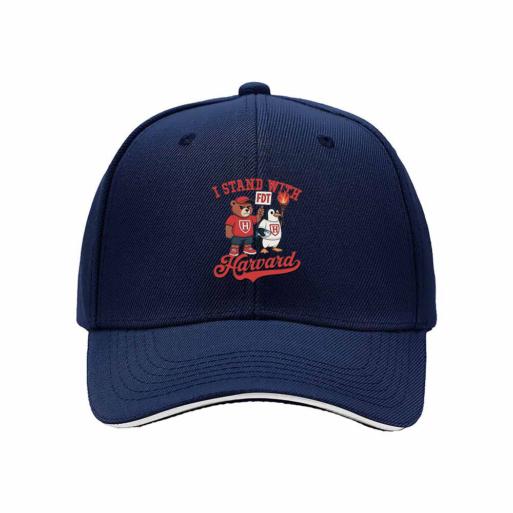 I Stand With Harvard Baseball Cap Men's Women's Gift Hat - Image 2