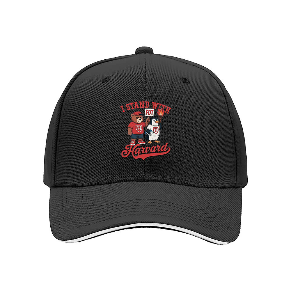 I Stand With Harvard Baseball Cap Men's Women's Gift Hat - Image 3