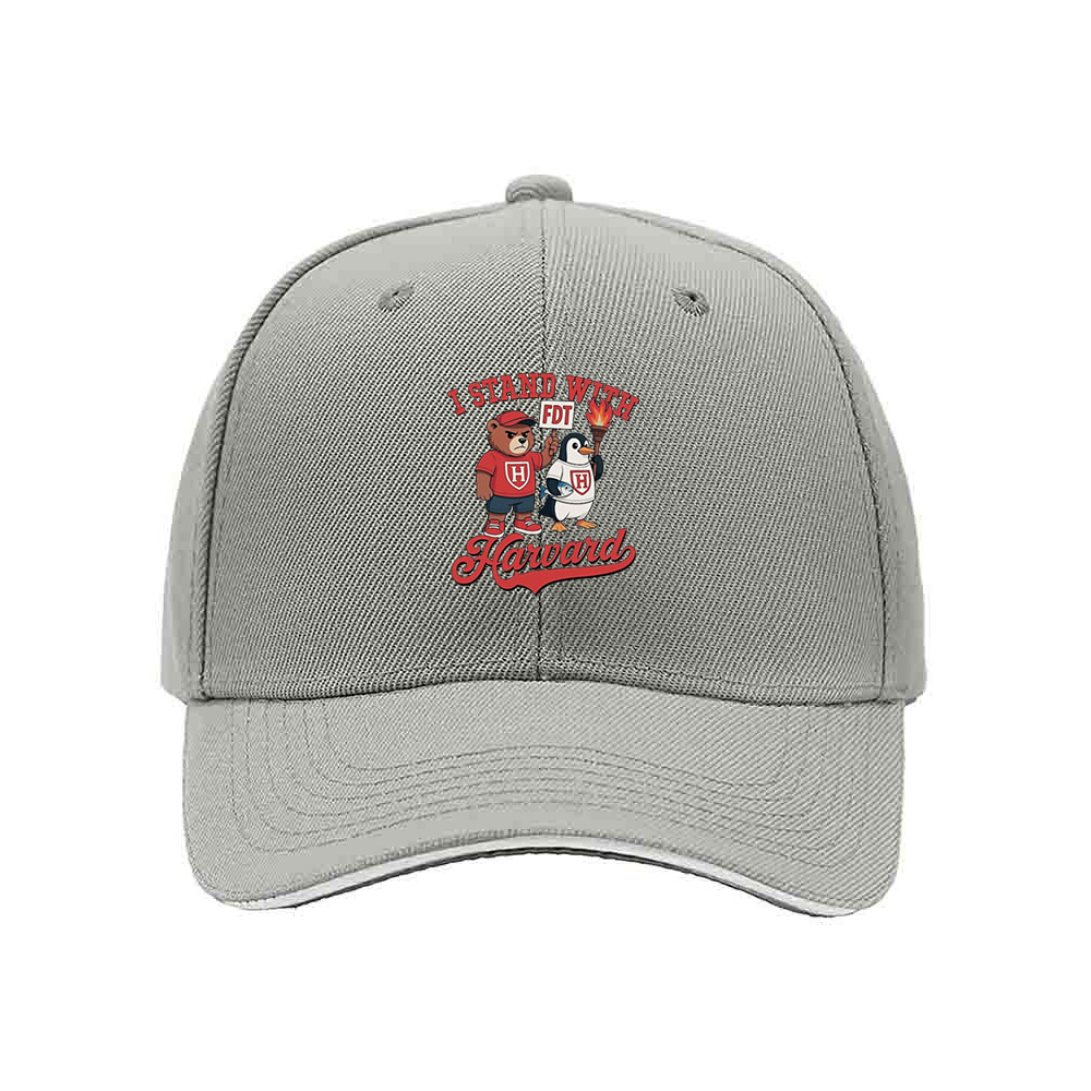 I Stand With Harvard Baseball Cap Men's Women's Gift Hat - Image 7