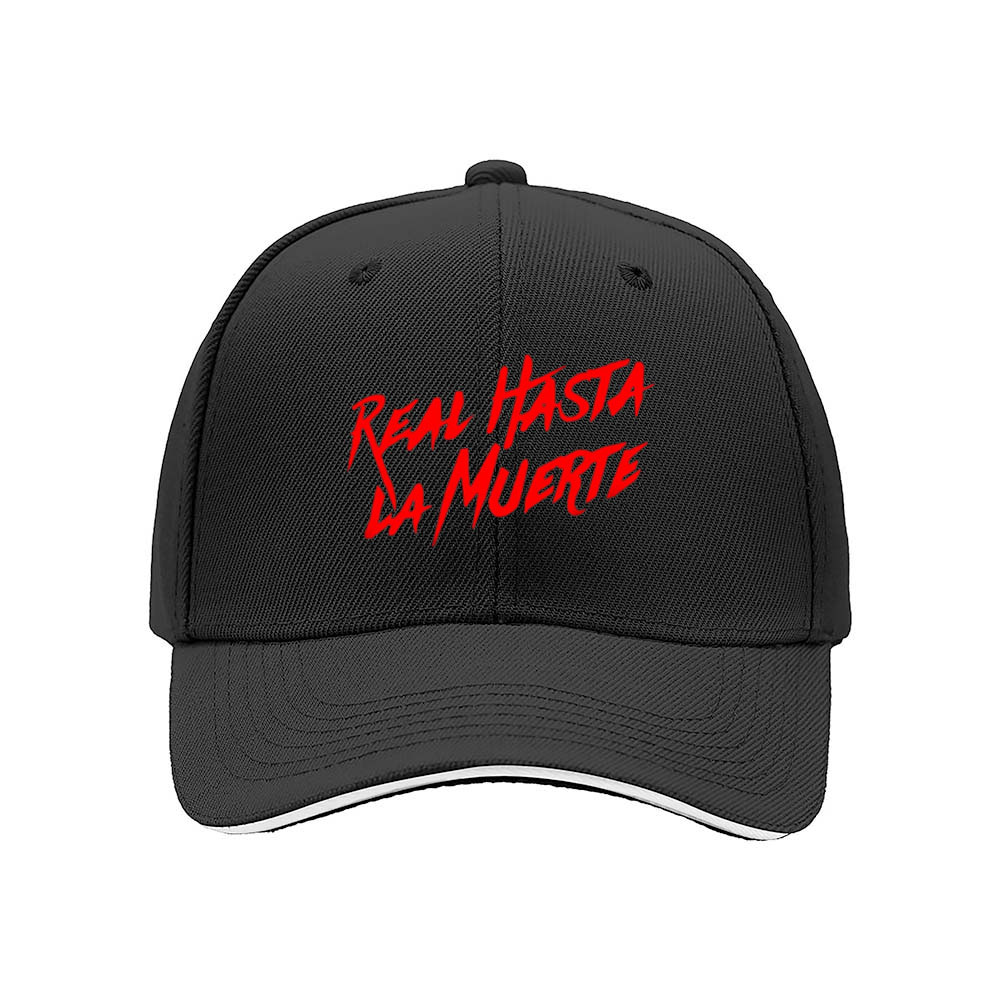 Real Hasta La Muerte Men's Baseball Cap Black Red Embroidered Hat Gift - Image 3