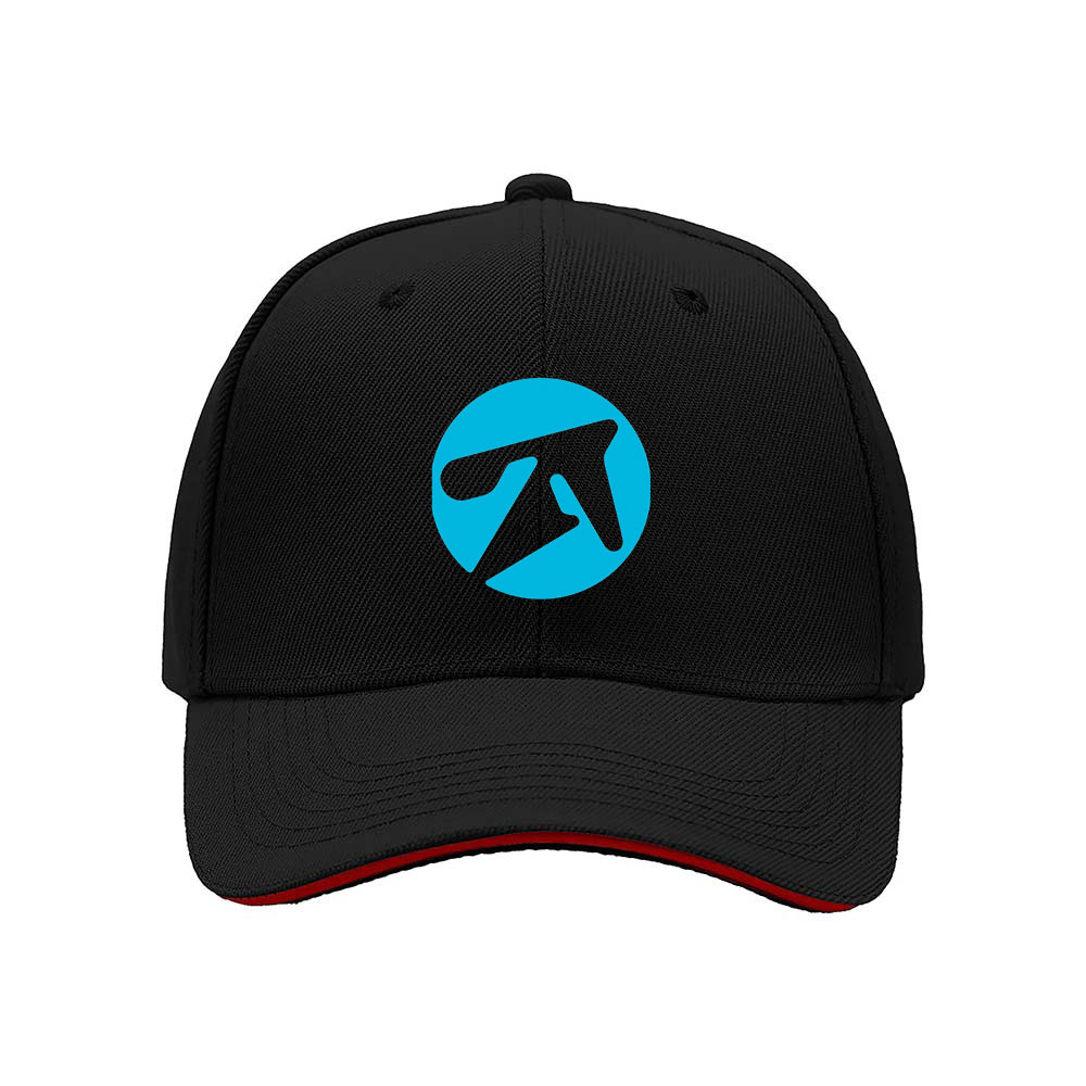 Black Baseball Cap with Blue Logo Men's Women's Gift for Outdoor Sports