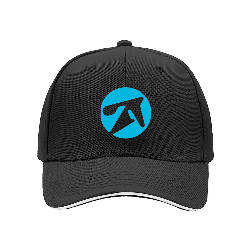 Black Baseball Cap with Blue Logo Men's Women's Gift for Outdoor Sports - Image 3