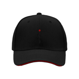 Black Baseball Cap with Red Trim Men's Women's Casual Hat Gift for Outdoor Activities