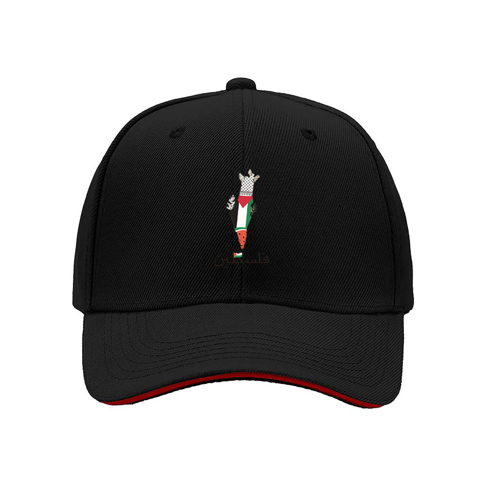 Palestine Map Flag Cap Men's Women's Baseball Hat Gift