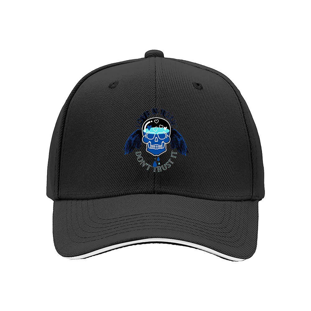 Blue Skull Wings Men's Baseball Cap Cool Gift for Him - Image 3
