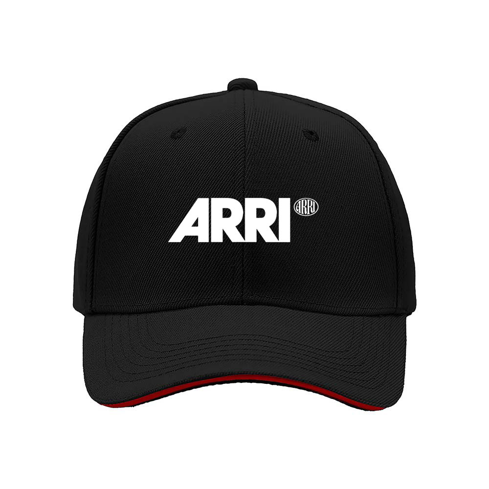 ARRI Logo Baseball Cap Men Women Black Red Trim Gift