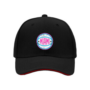 Miami Pink Logo Baseball Cap for Men Women Casual Gift Hat