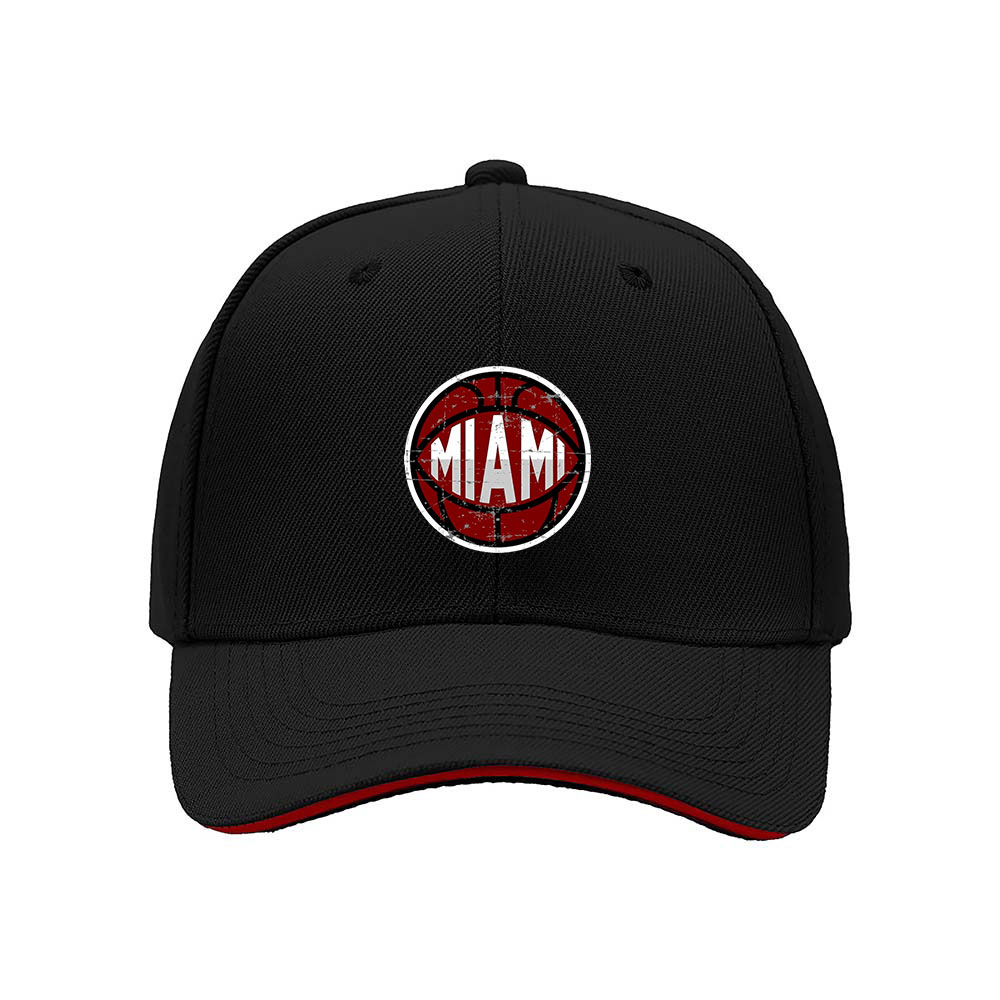 Miami Heat Basketball Logo Men's Baseball Cap Gift for Fans