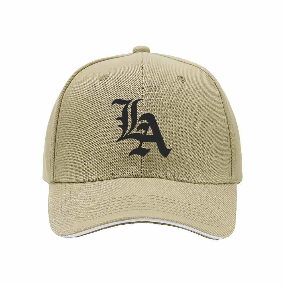Black LA Logo Baseball Cap Men's Women's Fashion Gift Hat - Image 4