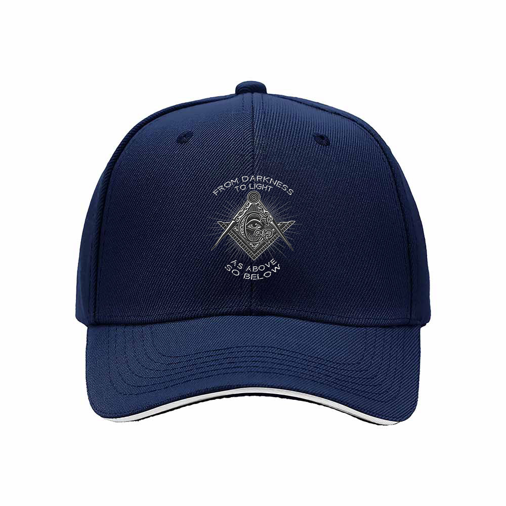 From Darkness to Light Masonic Symbol Baseball Cap for Men Women - Image 2