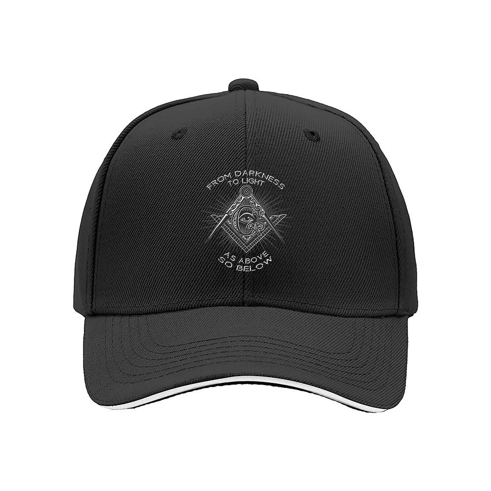 From Darkness to Light Masonic Symbol Baseball Cap for Men Women - Image 3