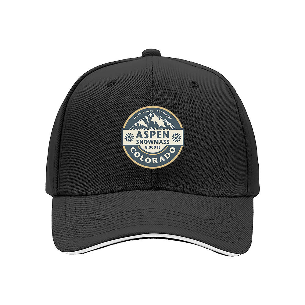 Aspen Snowmass Colorado Ski Hat Men's Women's Baseball Cap Gift - Image 3