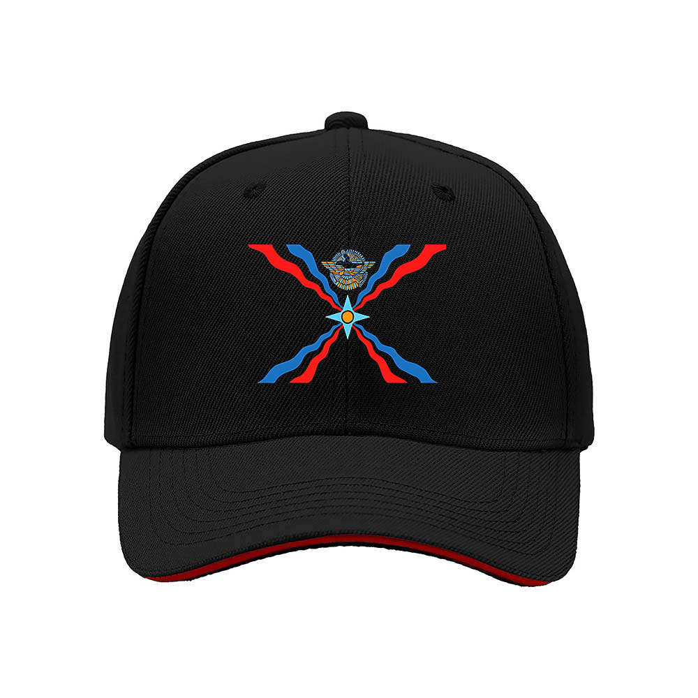 Men's Baseball Cap with Crossed Flags Emblem Design Gift
