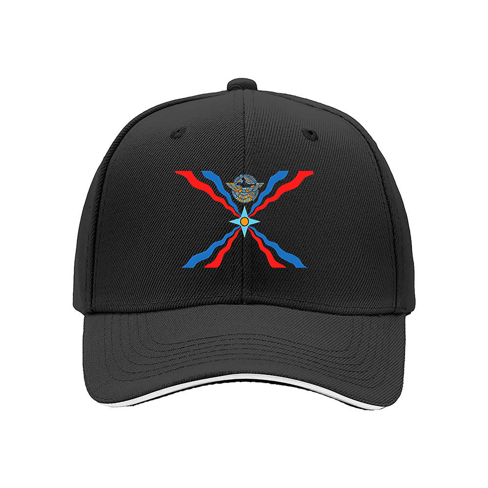 Men's Baseball Cap with Crossed Flags Emblem Design Gift - Image 3