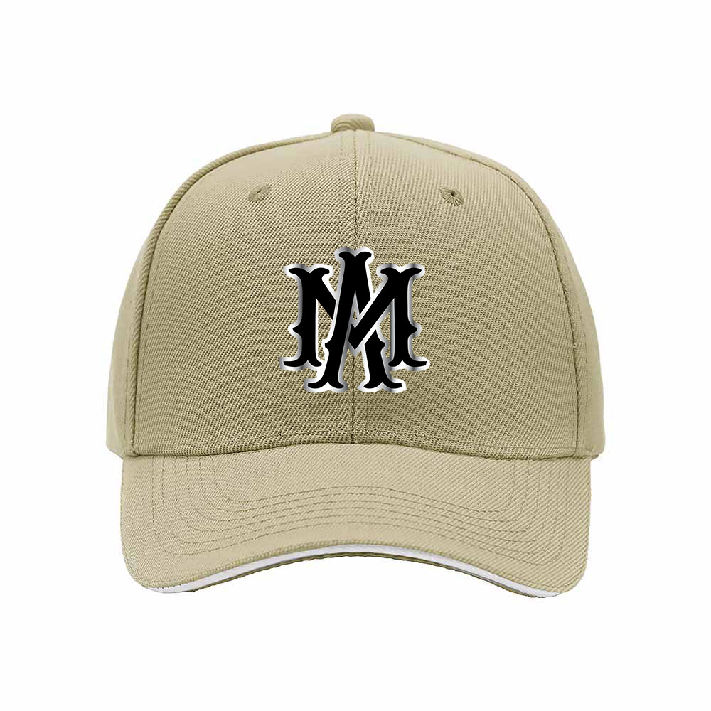 Men's Black Baseball Cap with Silver M Logo for Gifts and Casual Wear - Image 4