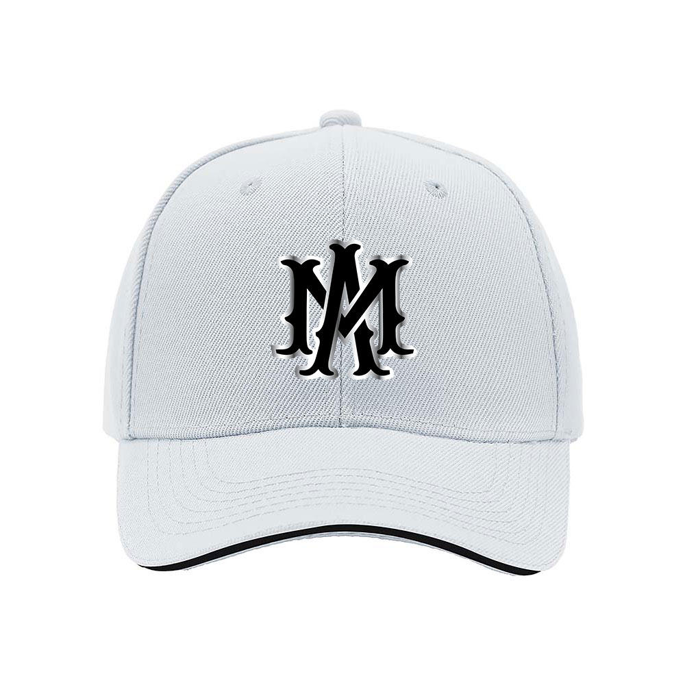Men's Black Baseball Cap with Silver M Logo for Gifts and Casual Wear - Image 5