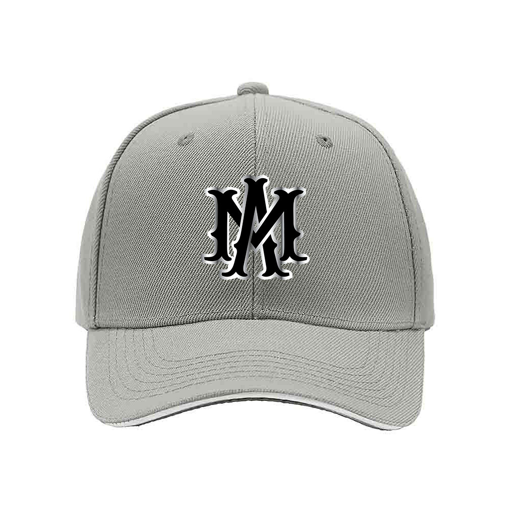 Men's Black Baseball Cap with Silver M Logo for Gifts and Casual Wear - Image 7