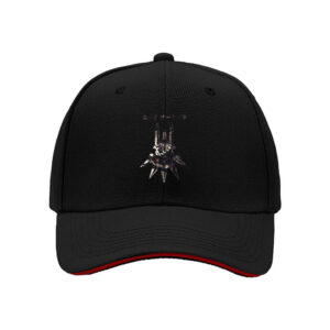 Black Baseball Cap with Spiky Skull Design for Men and Women Gift Fashion Accessory