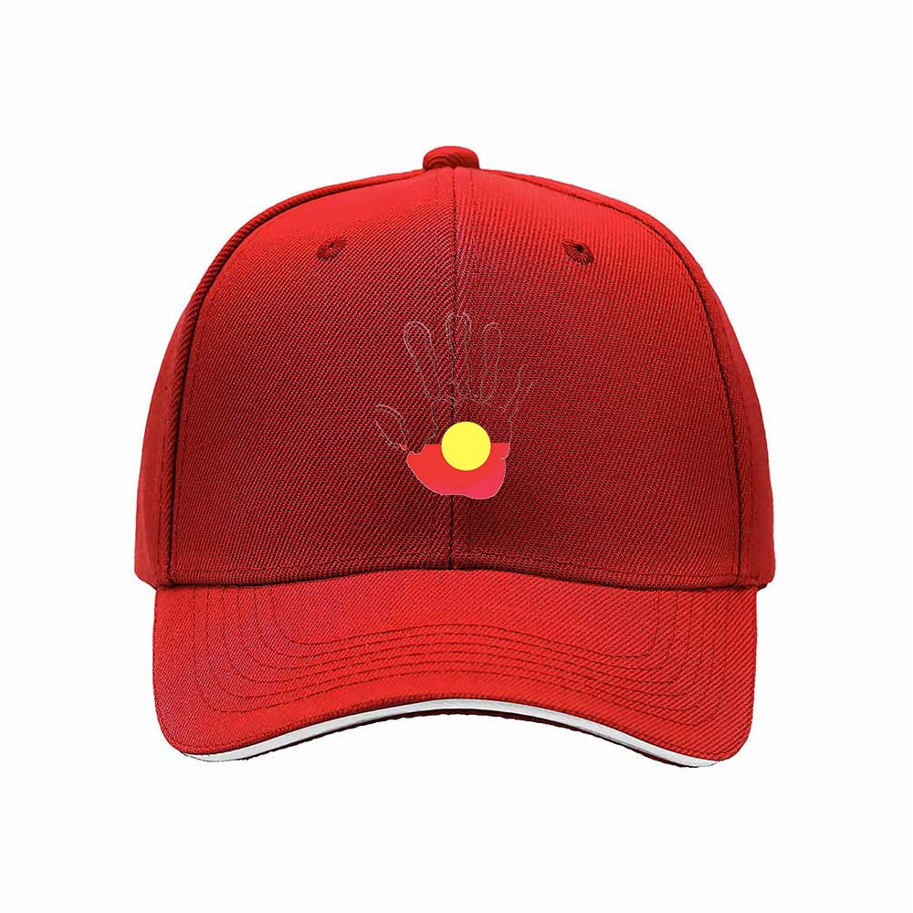 Aboriginal Flag Handprint Men's Baseball Cap Gift - Image 6