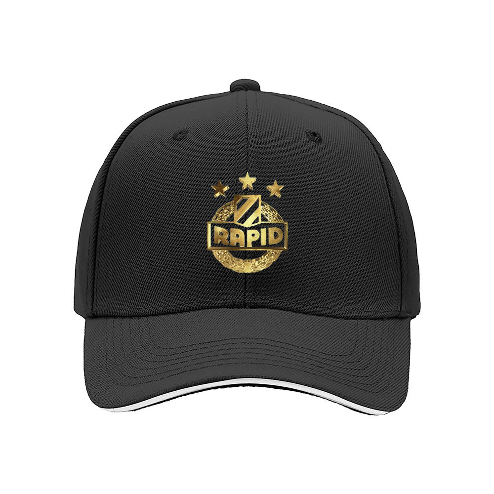 Rapid Vienna Gold Logo Baseball Cap Men Women Fan Gift Hat - Image 3