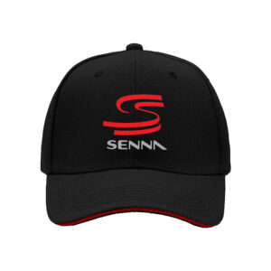 Senna Logo Baseball Cap Men Women Sport Gift Hat Black Red
