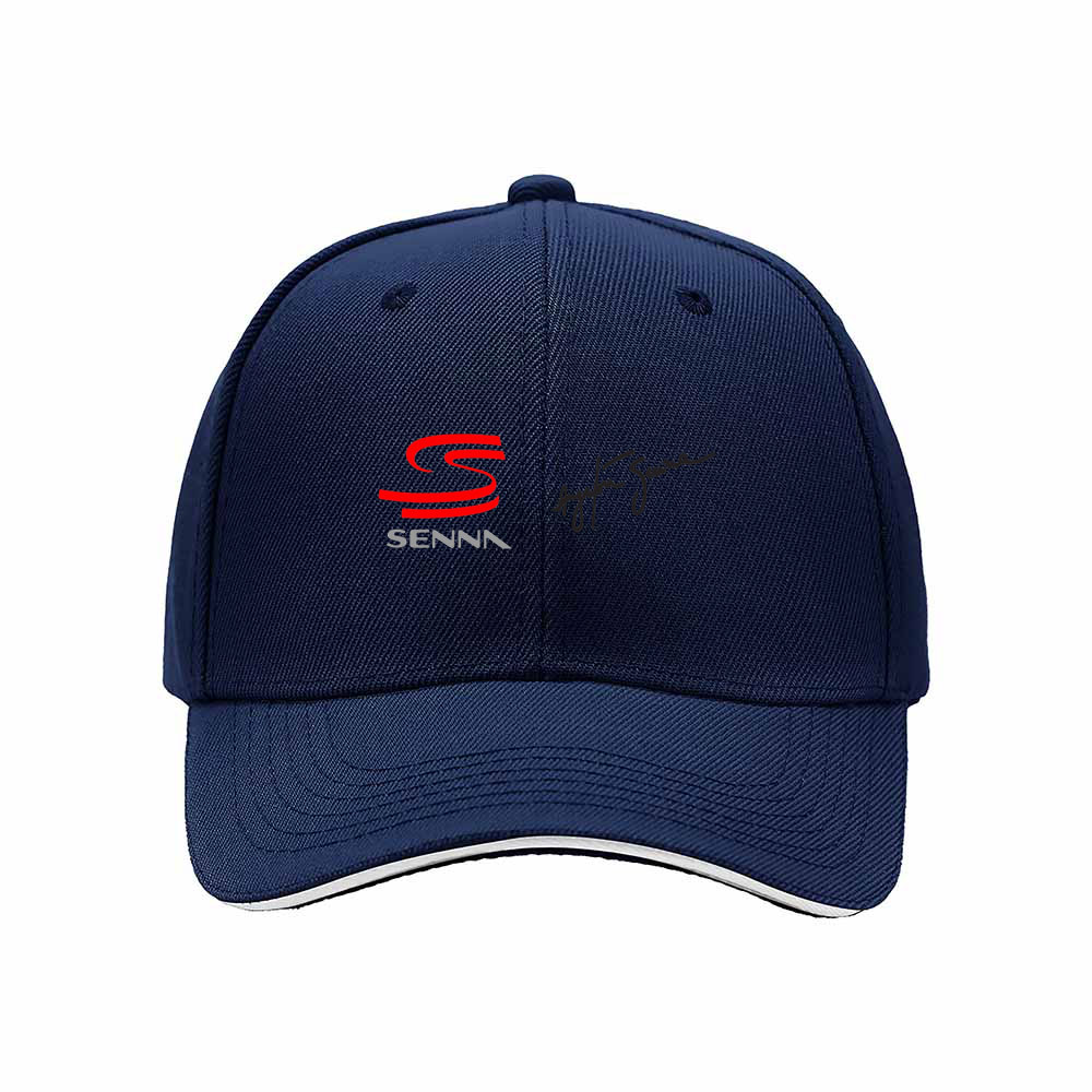 Senna Logo Baseball Cap Men Women Gift Sport Hat Red Black Design - Image 2