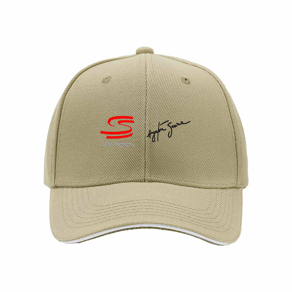 Senna Logo Baseball Cap Men Women Gift Sport Hat Red Black Design - Image 4