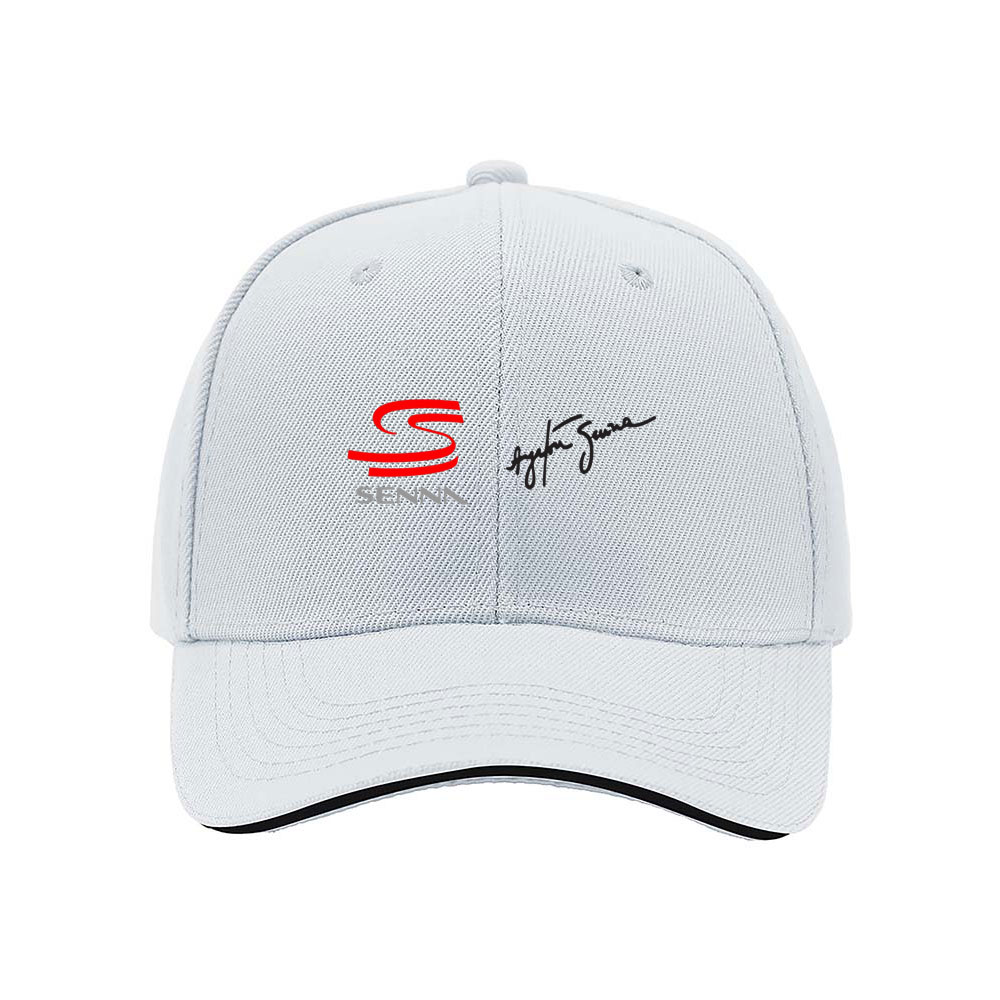 Senna Logo Baseball Cap Men Women Gift Sport Hat Red Black Design - Image 5