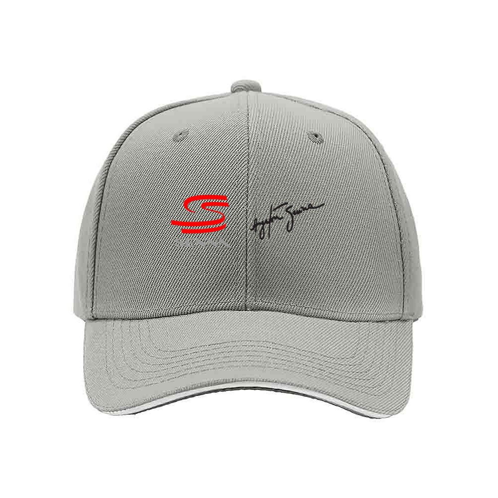Senna Logo Baseball Cap Men Women Gift Sport Hat Red Black Design - Image 7
