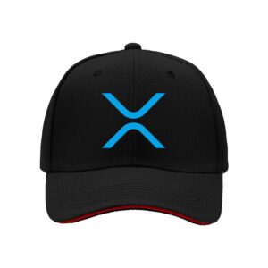 Men's Black Baseball Cap with Blue X Logo for Gifts and Casual Wear
