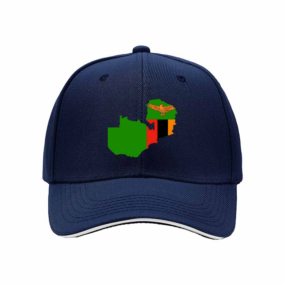 Zambia Map Flag Baseball Cap Men Women Gift Travel Hat - Image 2