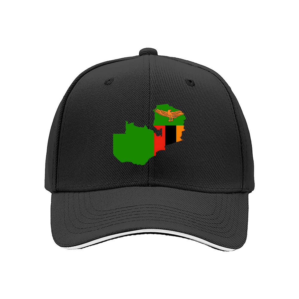 Zambia Map Flag Baseball Cap Men Women Gift Travel Hat - Image 3