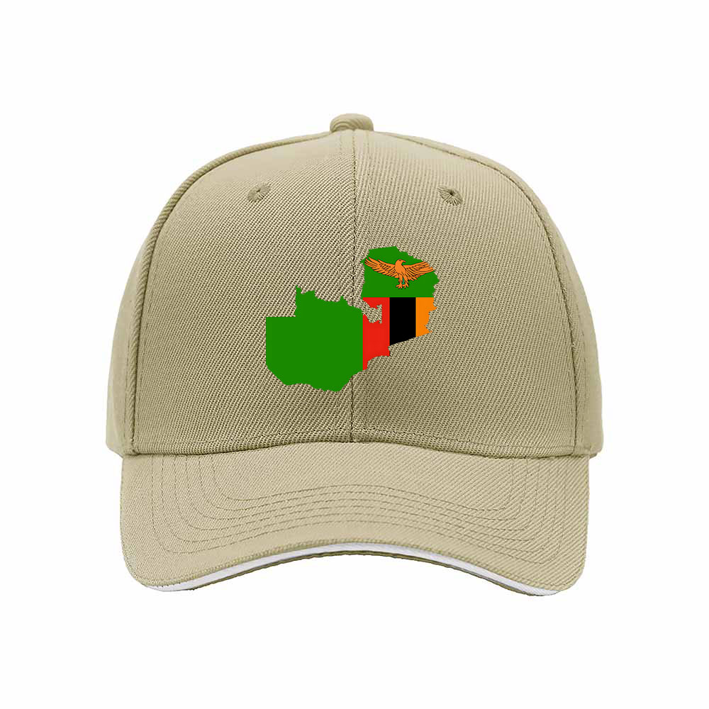 Zambia Map Flag Baseball Cap Men Women Gift Travel Hat - Image 4