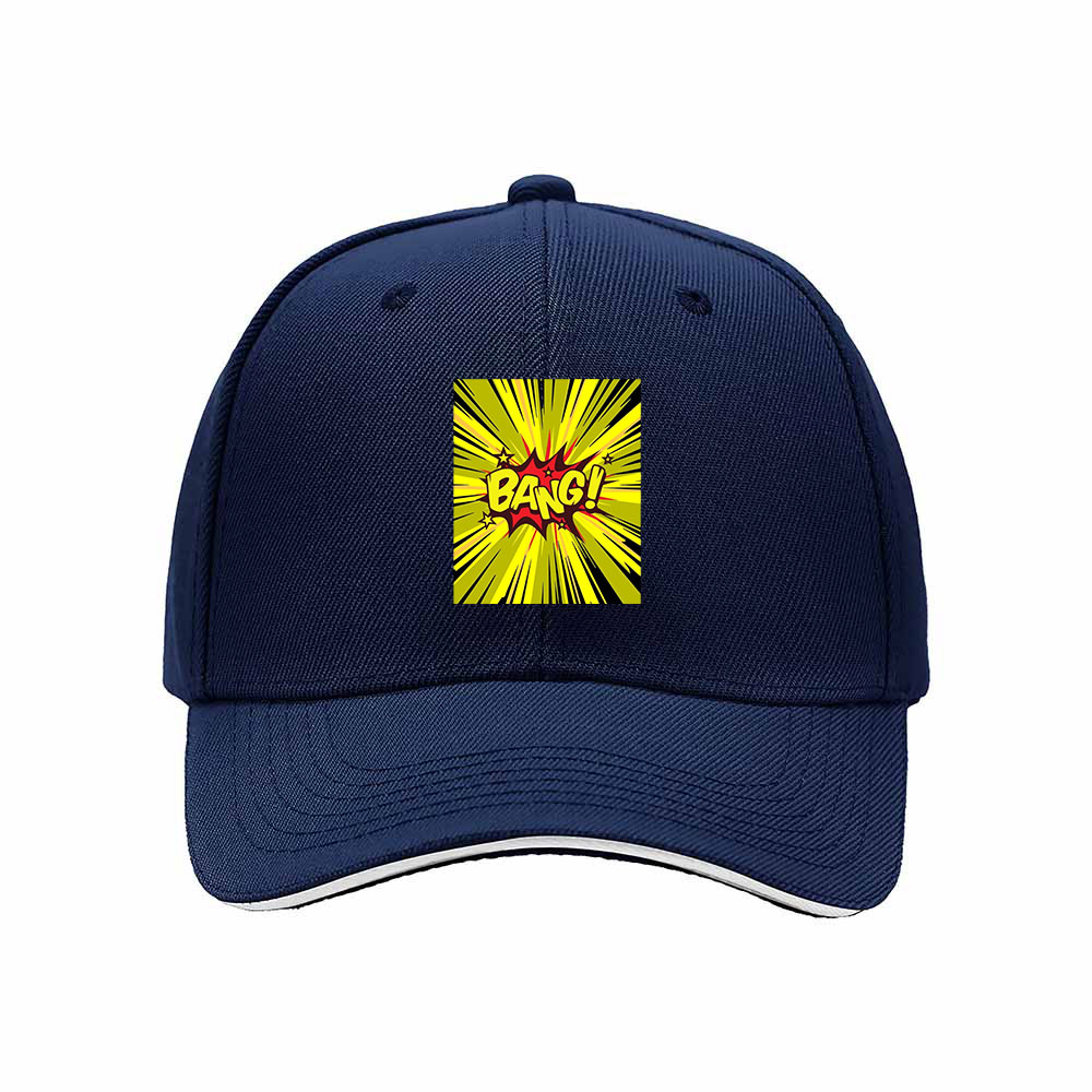 Bang Comic Print Men's Baseball Cap Gift for Fans - Image 2