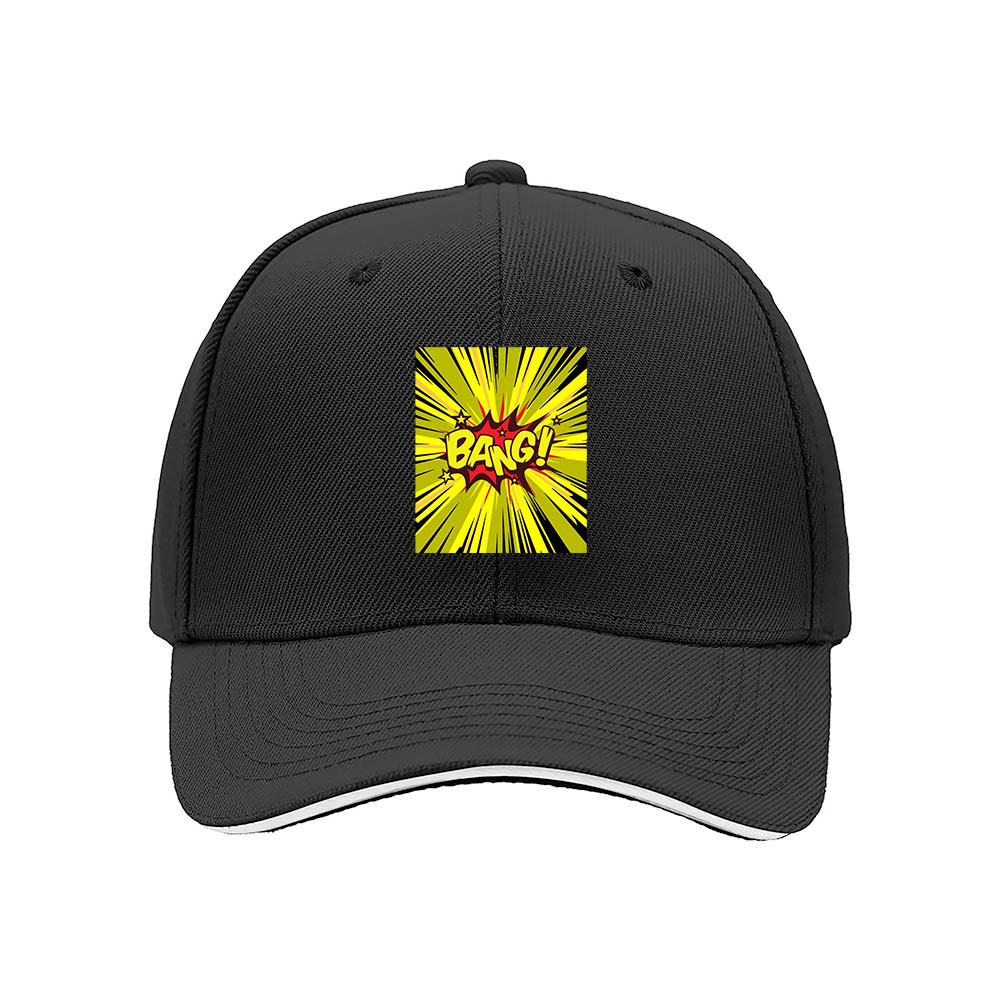 Bang Comic Print Men's Baseball Cap Gift for Fans - Image 3