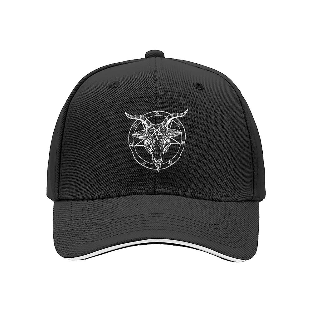 Baphomet Goat Symbol Men's Baseball Cap Gothic Gift Hat - Image 3