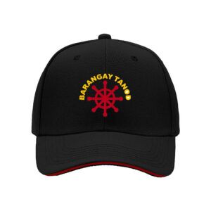 Barangay Tanod Men's Baseball Cap Red Ship Wheel Design