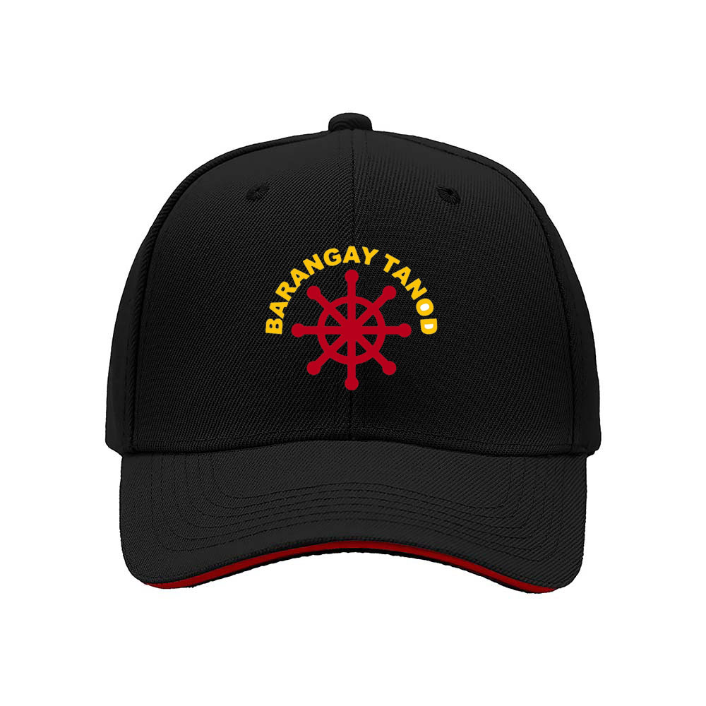 Barangay Tanod Men's Baseball Cap Red Ship Wheel Design