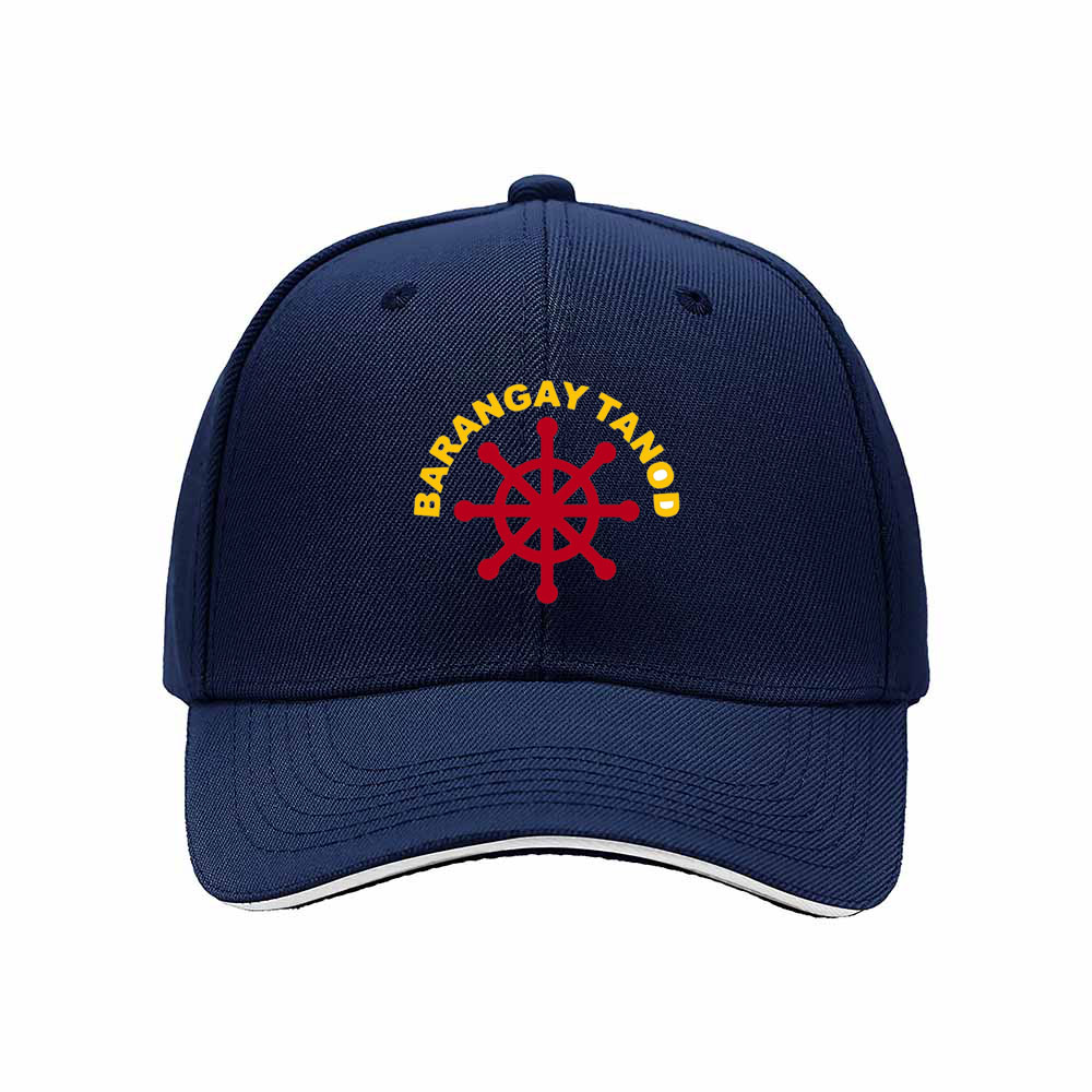 Barangay Tanod Men's Baseball Cap Red Ship Wheel Design - Image 2