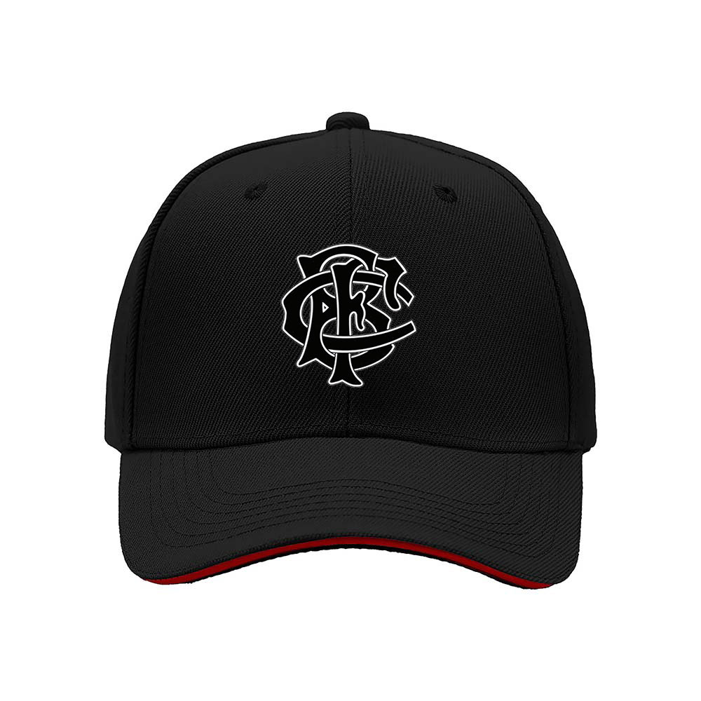 Black Baseball Cap with White Logo Design for Men Women Casual Wear Gift